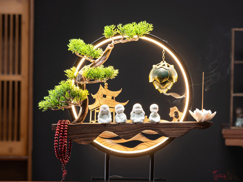 Bày trí thác khói trầm hương phong thủy giúp gia tăng vượng khí